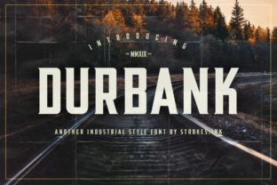 Durbank: A Retro Industrial Font for Small Business Branding