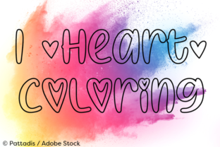 I Heart Coloring Font: A Playful Script for Digital Branding