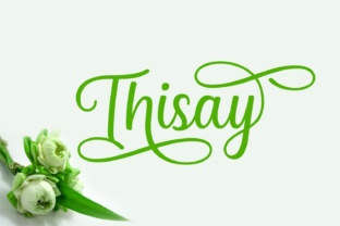 Thisay Script Font for Handmade Labels & Invitations